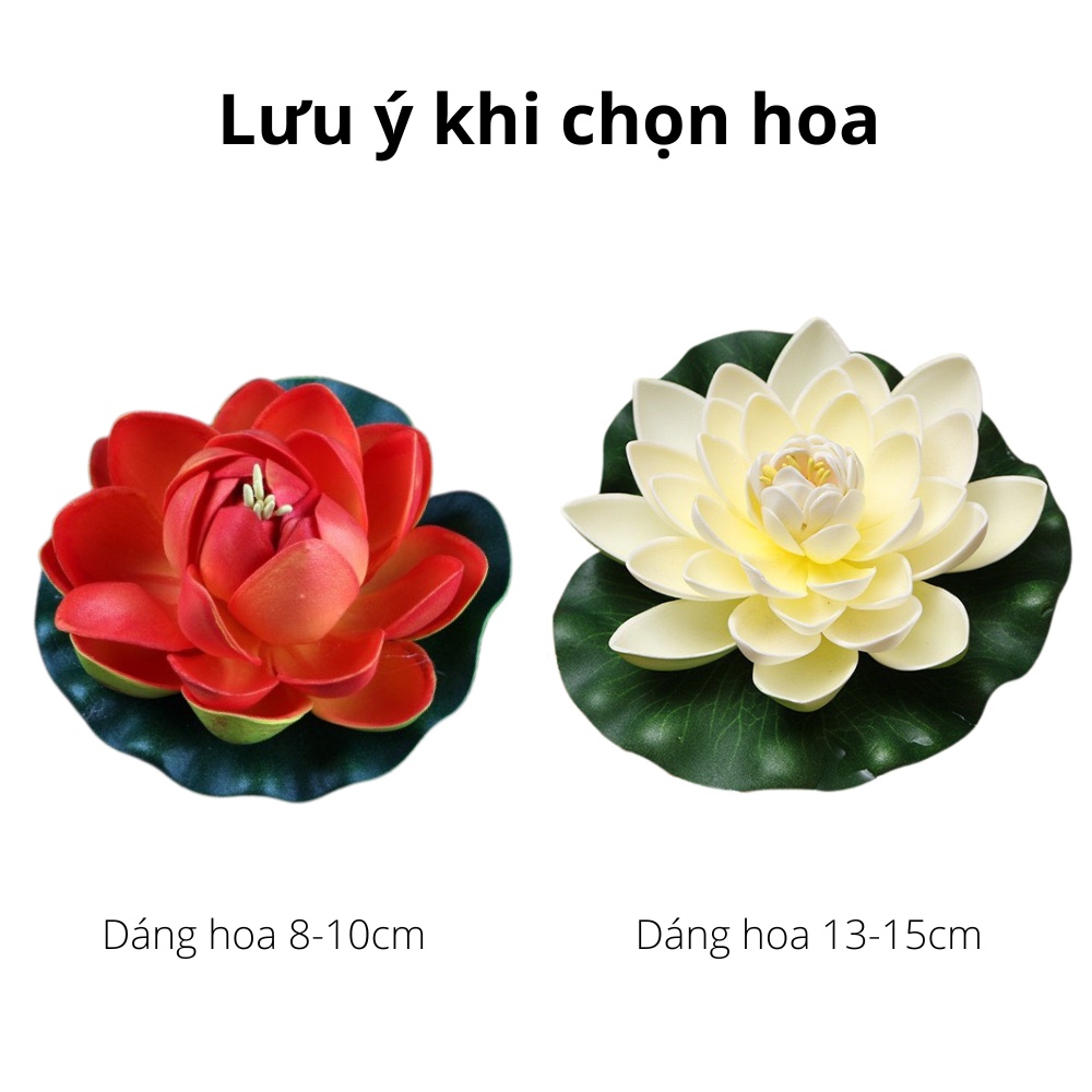 Hoa Sen Xốp Thả Bát Nước Sen Giả Trang Trí Hồ Cá Tiểu Cảnh