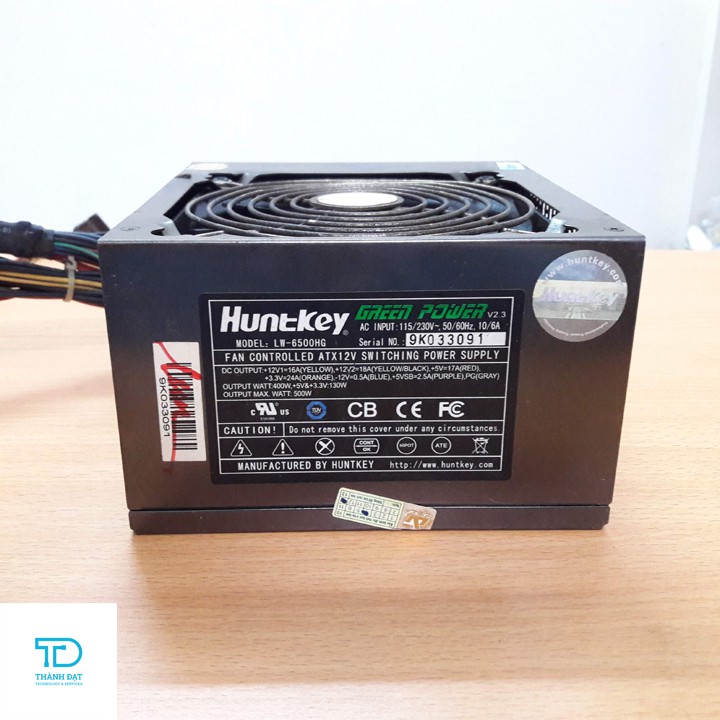 Nguồn HunKey Green Power 500w - PSU Huntkey Green Power 500W cũ chính hãng
