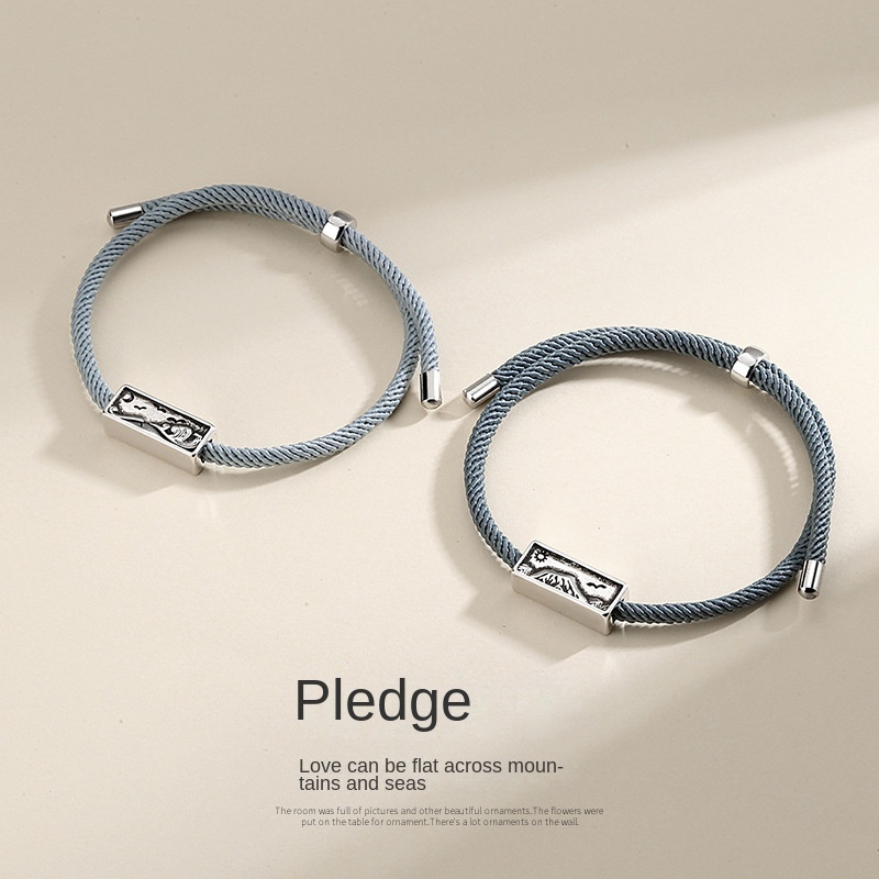 Vòng Tay Dây Bện Phong Cách Retro Cho Cặp Đôi