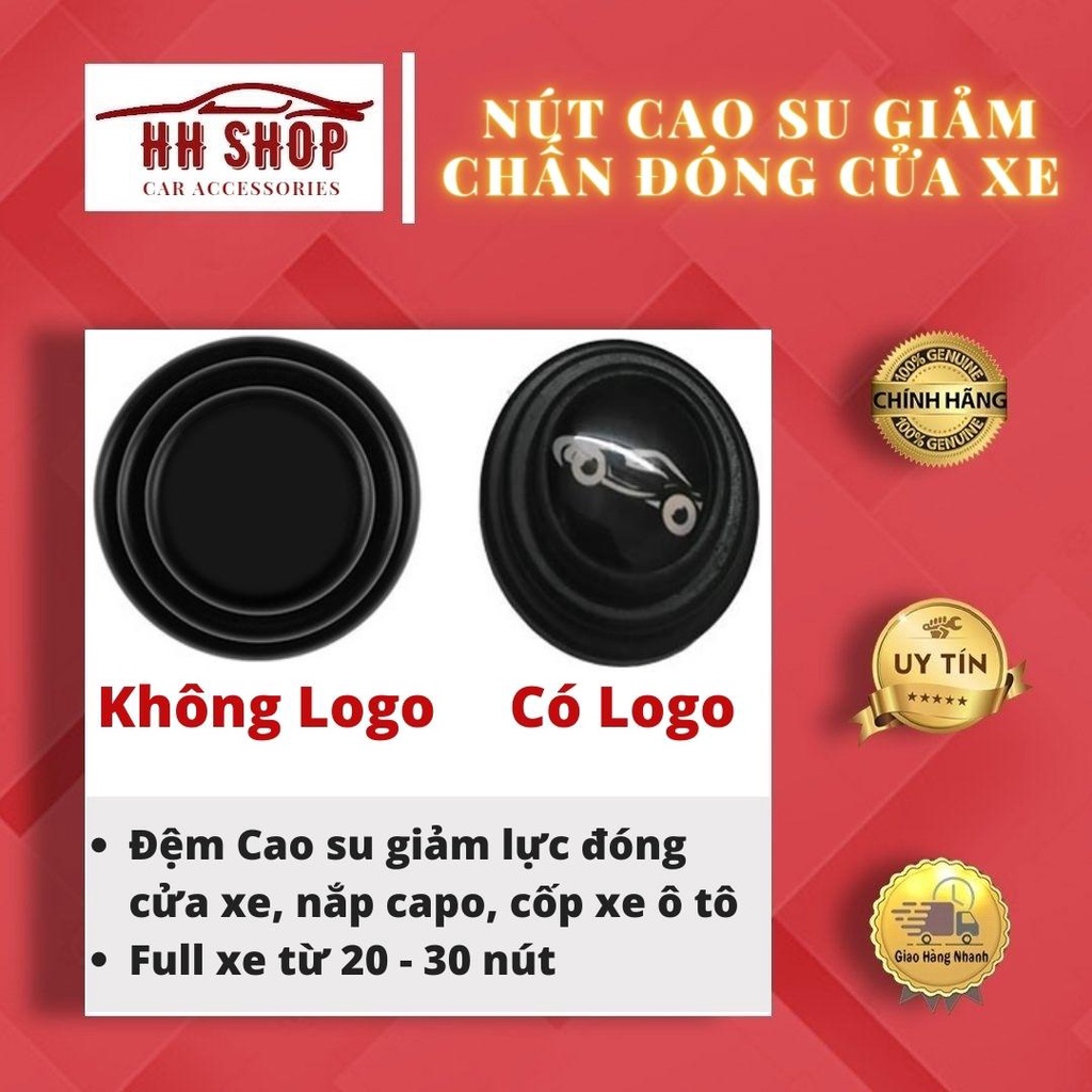 Nút Cao Su giảm chấn đóng cửa ô tô có LOGO ❗XẢ KHO❗ Núm cao su chống sốc bảo vệ cửa xe ô tô, Đệm giảm chấn lực đóng cửa