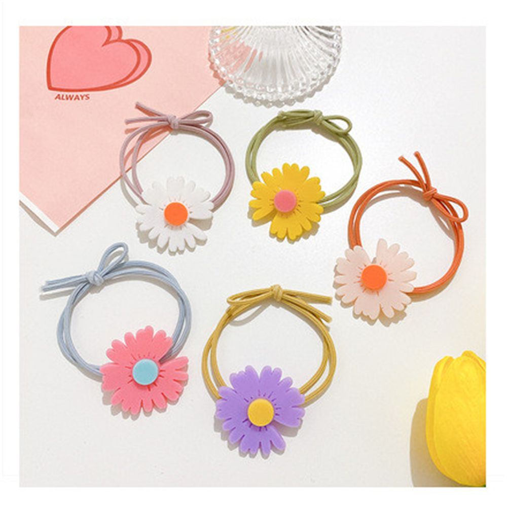 Dây buộc tóc co giãn họa tiết hoa cúc nhỏ dễ thương dành cho nữ