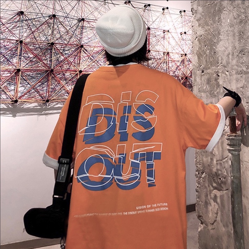 Áo thun phông nam nữ PINK tay lỡ form rộng DIS OUT Unisex