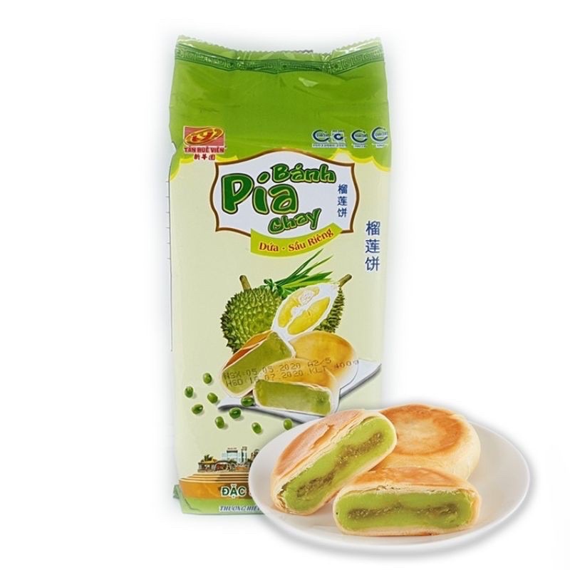 Bánh pía chay dứa sầu riêng Tân huê Viên