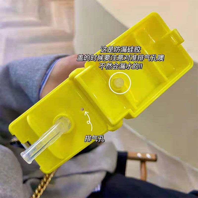 Bình Nước Bằng Nhựa Dung Tích Lớn Có Ống Hút Phong Cách Xiaohongshu COMIKA Cho Nam Và Nữ