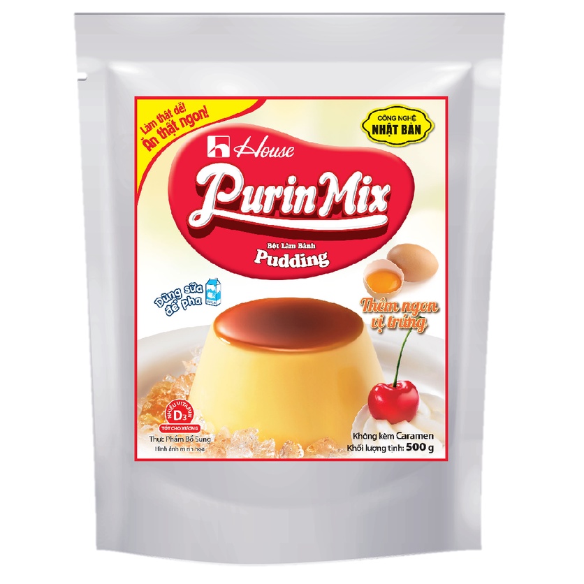 Bột làm bánh pudding PurinMix vị trứng 500g
