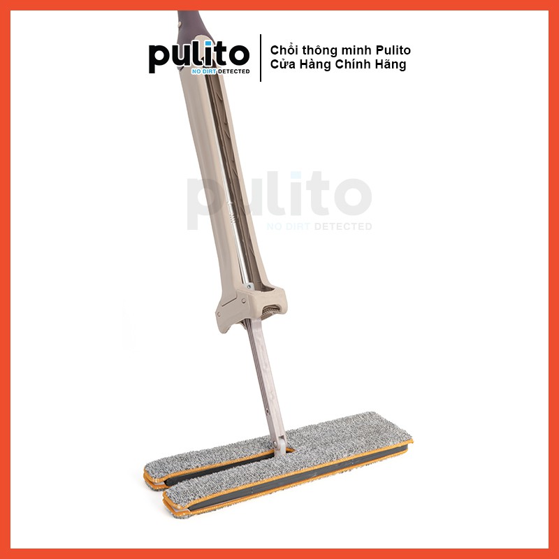 Cây lau nhà chổi lau nhà thông minh hai mặt  tự vắt xoay 360 độ Spin Mop mâm chữ nhật LS-CLN-M2