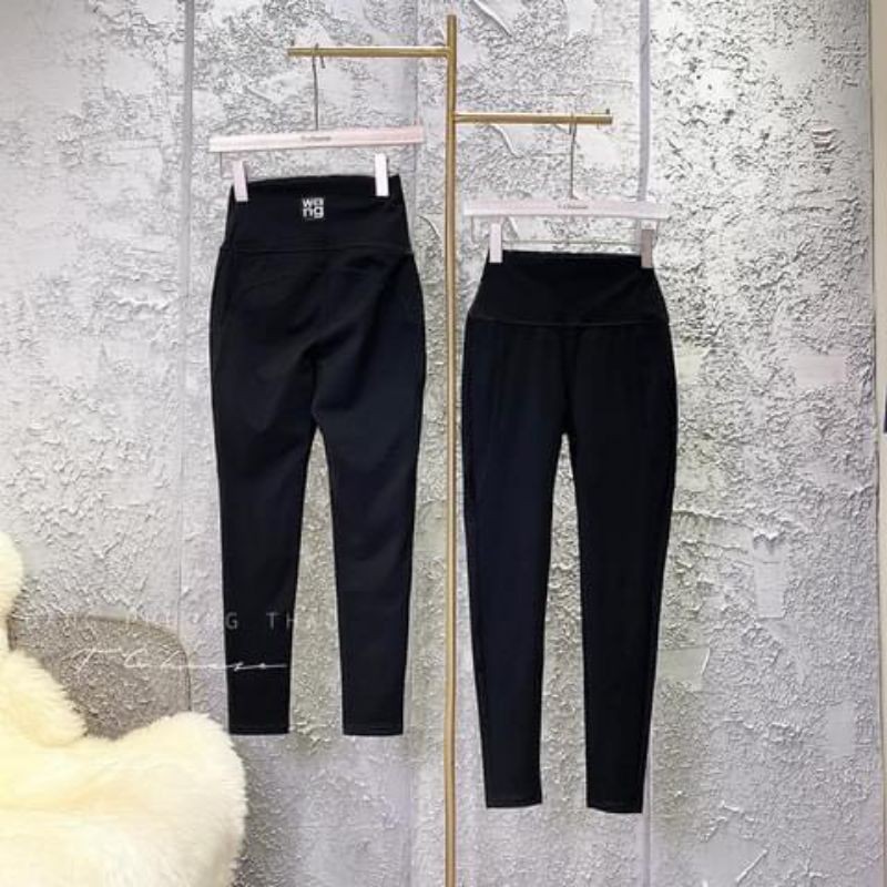 Quần legging chữ wang gen bụng nâng mông hàng QCL1