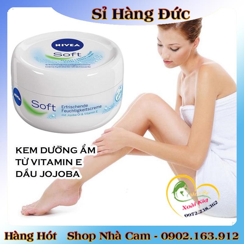 [auth] Kem dưỡng da Nivea Soft 200ml dưỡng ẩm chống nẻ chống khô mốc- Nội địa Đức Đủ Bill [Hot]