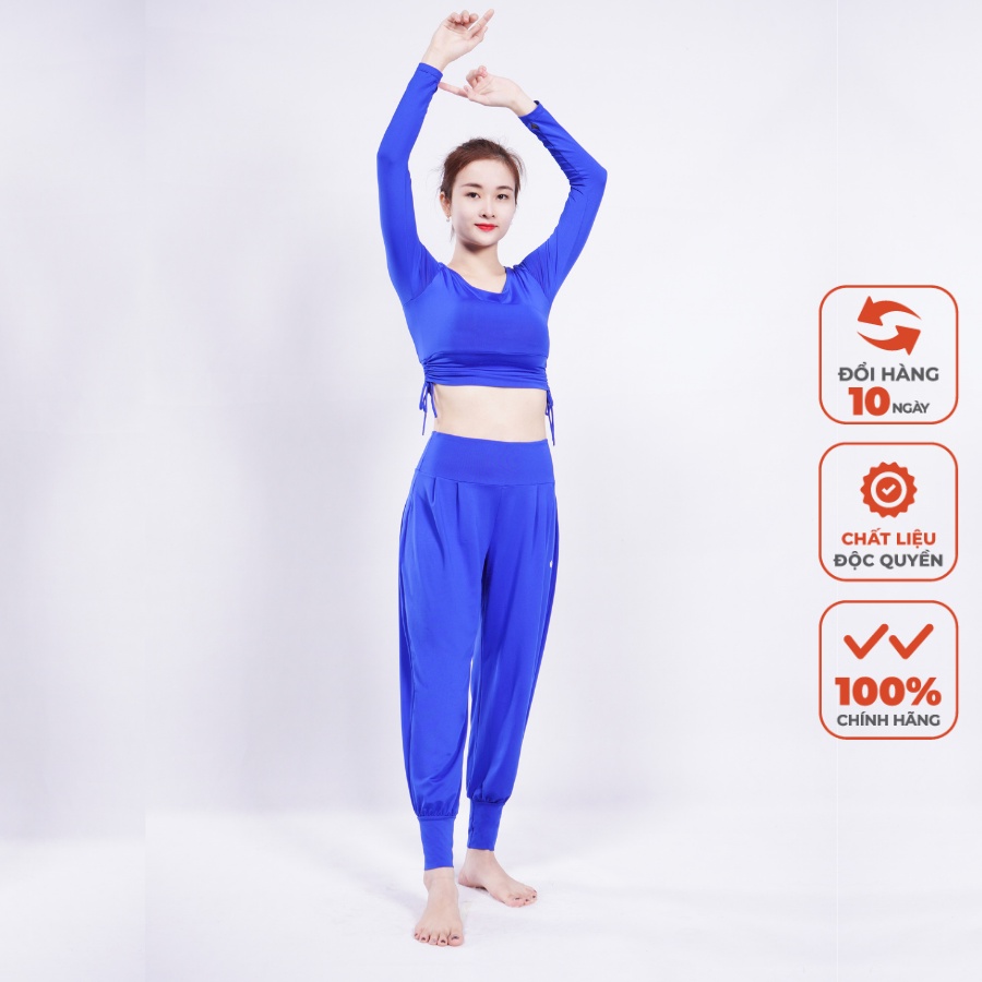 Bộ Đồ Tập Yoga Dáng Alibaba Phối Ren Dahlia Livan Sport Cao Cấp Dòng LV-PREMIUM