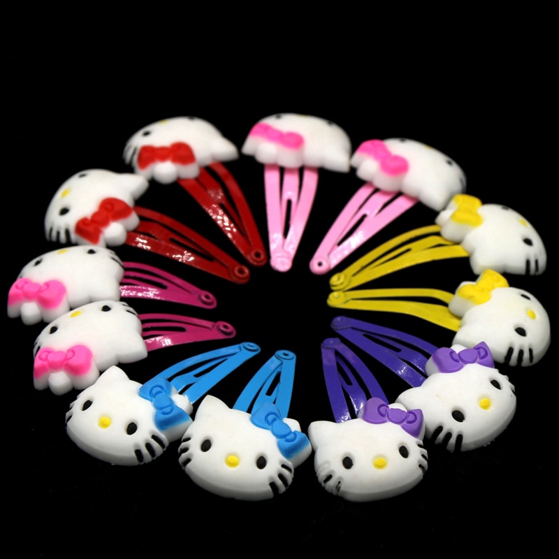 Set 10 dây cột tóc hello kitty bằng cao su cho bé gái