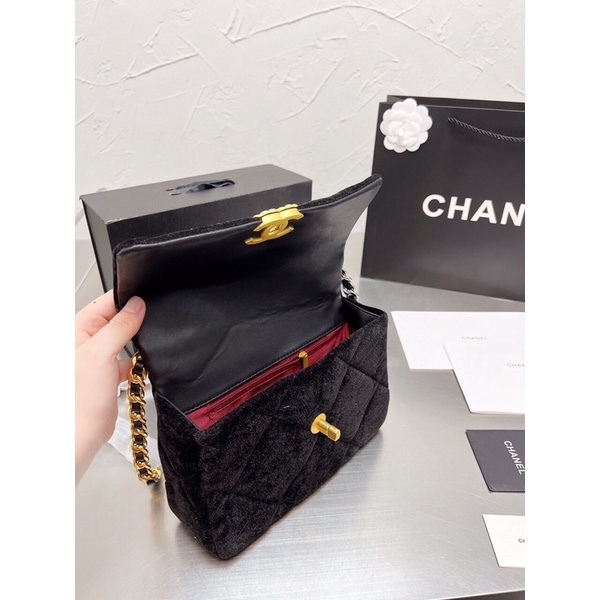 Túi xách Chánel 19 bag chất nhung hàng order xưởng
