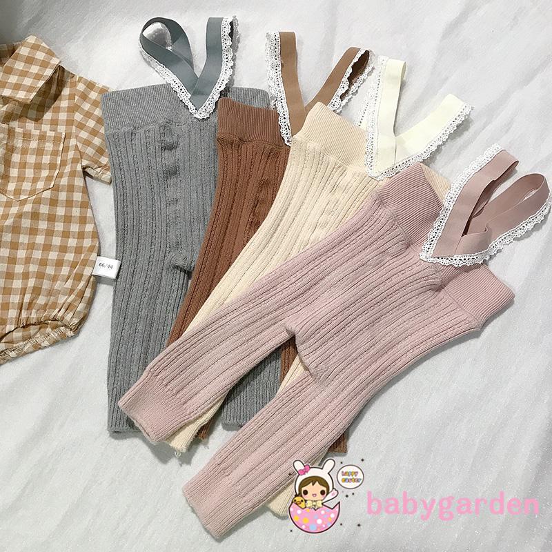 Quần Tất Dệt Kim Phối Ren Mềm Co Giãn Dành Cho Bé Gái 0-4 Tuổi