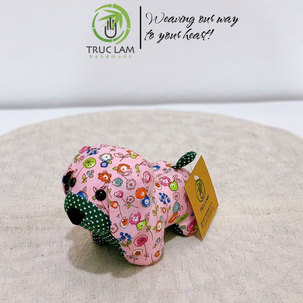 Đồ Chơi Cho Bé Thú Nhồi Bông Mini Hình Con Chó Lùn Bông Gòn Cao Cấp Trúc Lâm Handmade