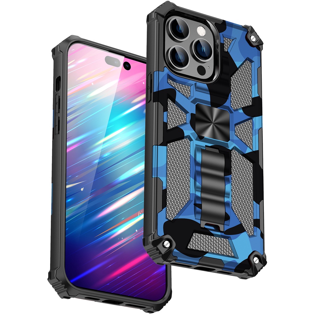 Anti Fall Invisible Magnetic Bracket Camouflage Phone Case For iPhone 6 7 8 6 Plus 7 Plus 8 Plus iPhone X XS XR XS Max iPhone 11 11 Pro Max Camera Protection Cover