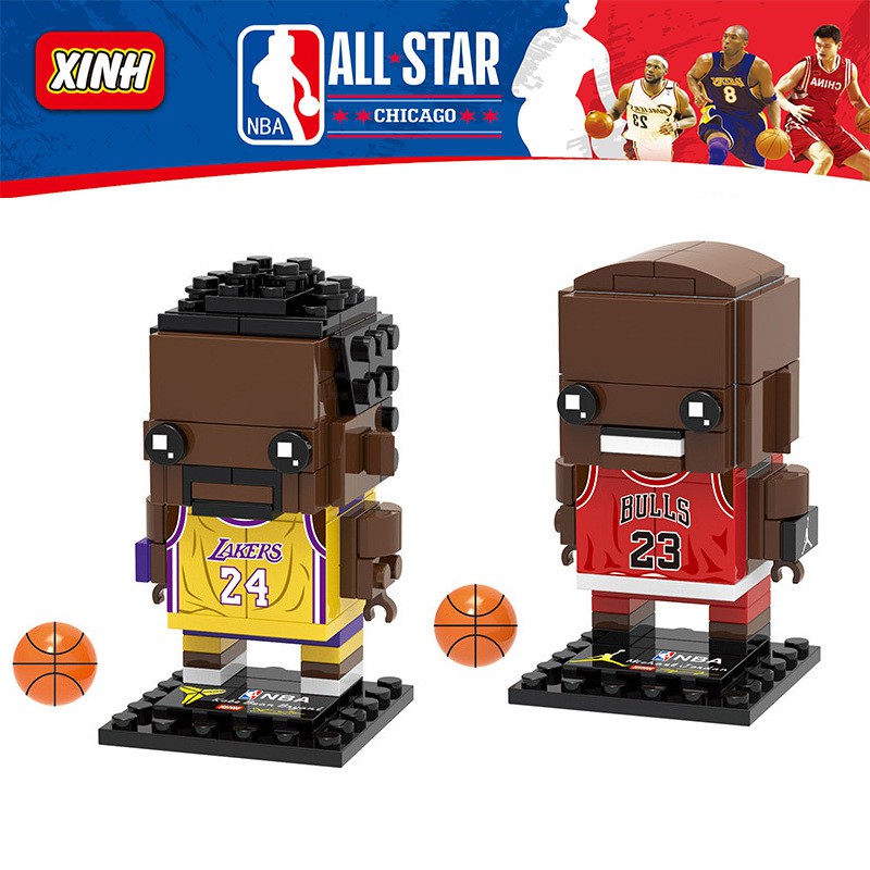 Bộ Đồ Chơi Lego Xếp Hình Cầu Thủ Bóng Rổ Kobe Bryant Michael Jordan