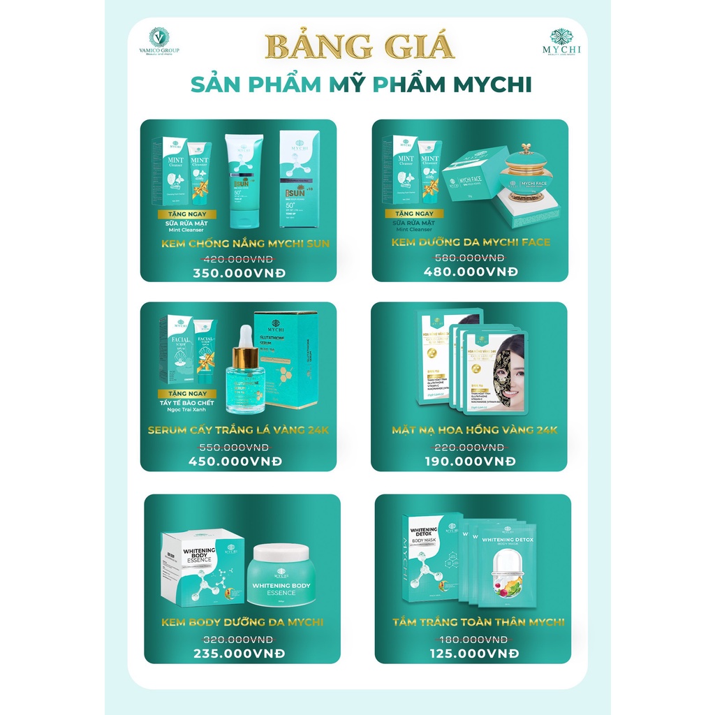 Serum Mychi - Serum Cấy trắng Lá vàng 24k