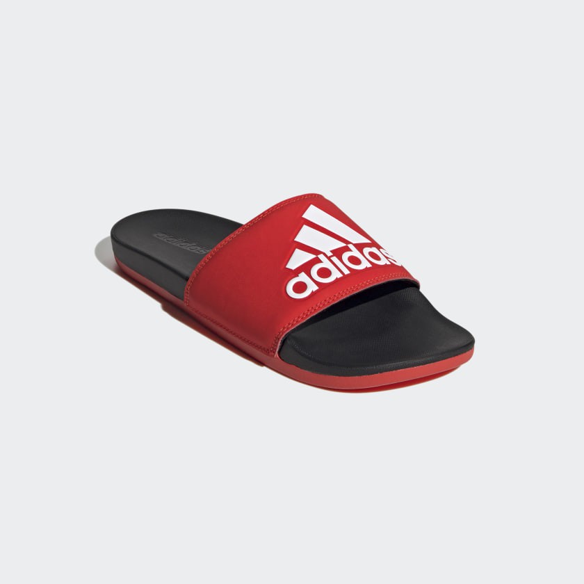 Dép quai ngang Adidas Adilette Comfort Slides thời trang nam đỏ đen F34722 - Hàng Chính Hãng - Bounty Sneakers