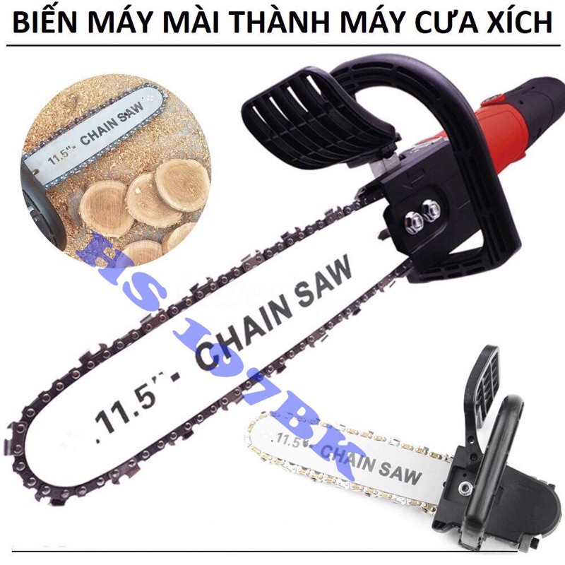 Bộ lam cưa xích chuyển đổi máy mài thành máy cưa xích