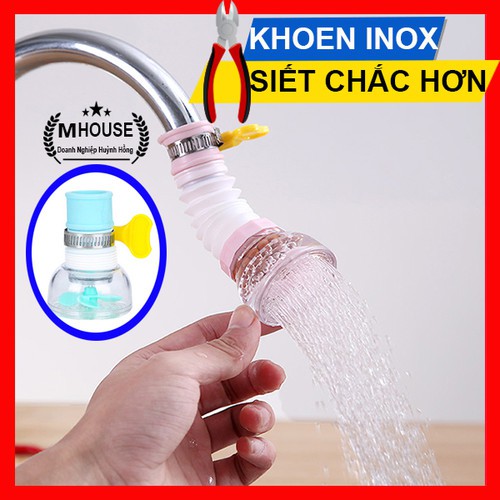 ĐẦU VÒI NỐI RỬA BÁT TĂNG ÁP XOAY 360 ĐỘ