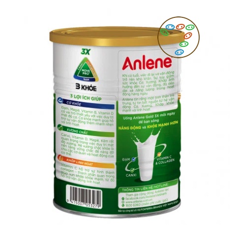 [Date 08/2023] Sữa Bột Anlene Gold Hương Vani Hộp Thiếc 400g