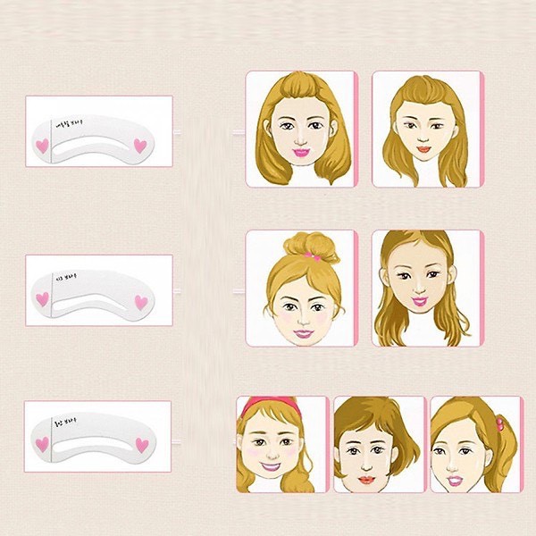 Khuôn Kẻ Lông Mày Tiện Dụng - 3 Mẫu Khuôn