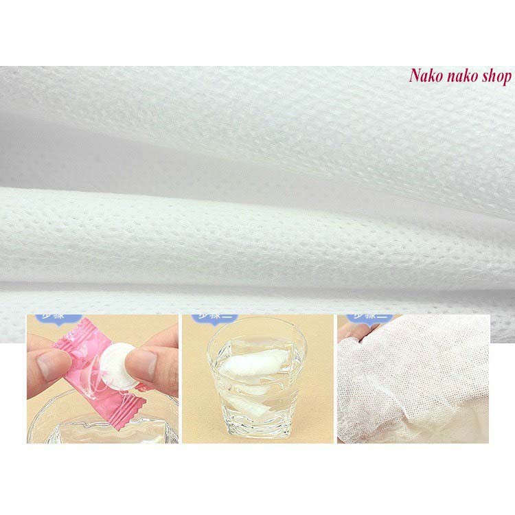 [Hàng mới về] KHĂN GIẤY ƯỚT tiện lợi Khăn Nén Cotton Dùng Một Lần Mang Đi Du Lịch Tiện Dụng Chất Lượng Cao