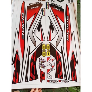 Tem rời honda blade đỏ đen