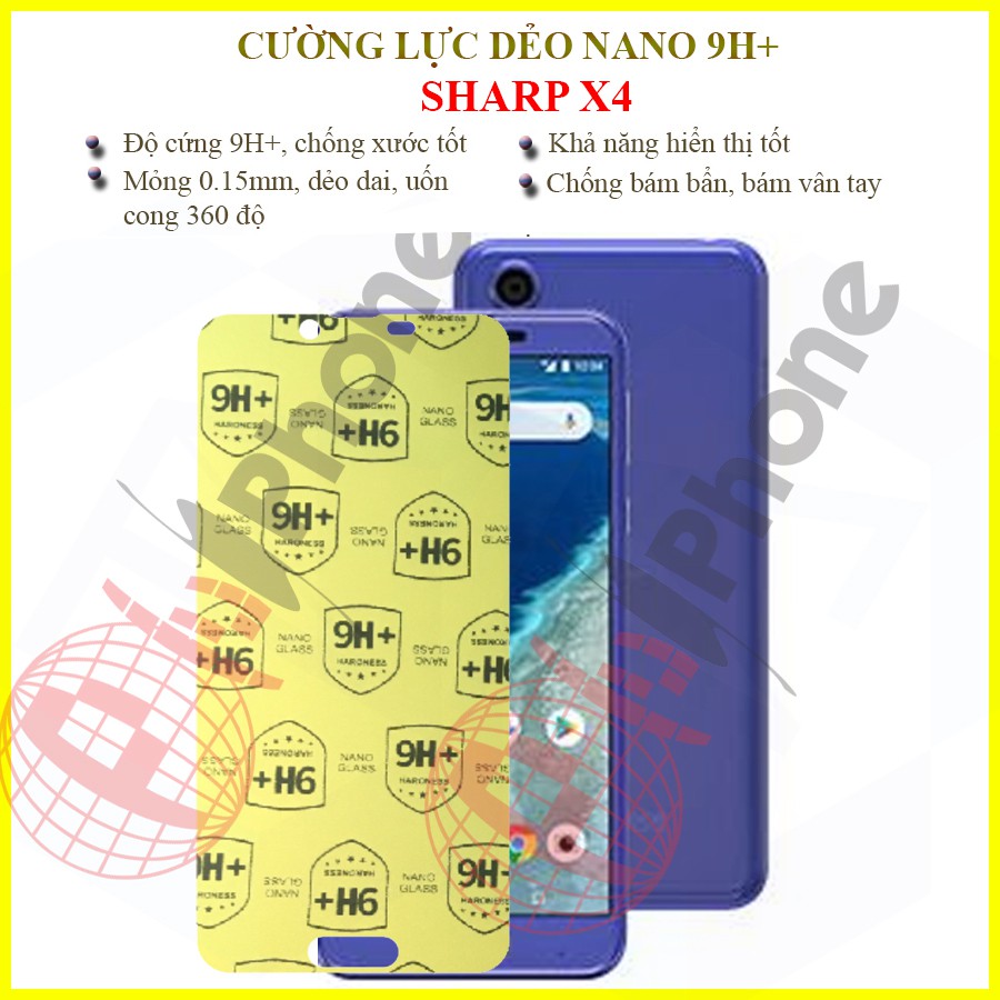 Dán cường lực dẻo nano Sharp X4