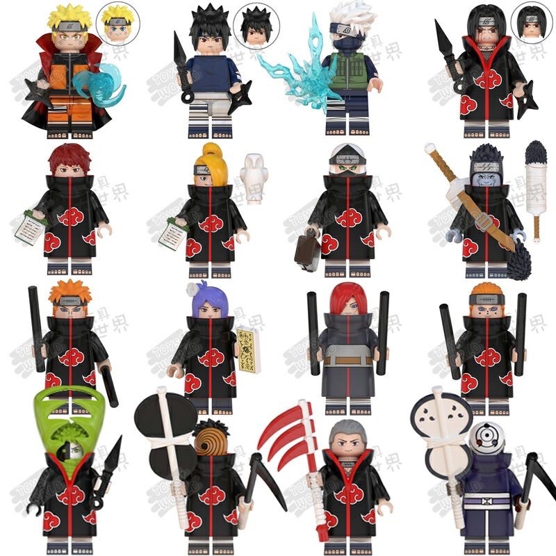 Mô hình nhân vật Naruto, Akatsuki minicos đế đứng