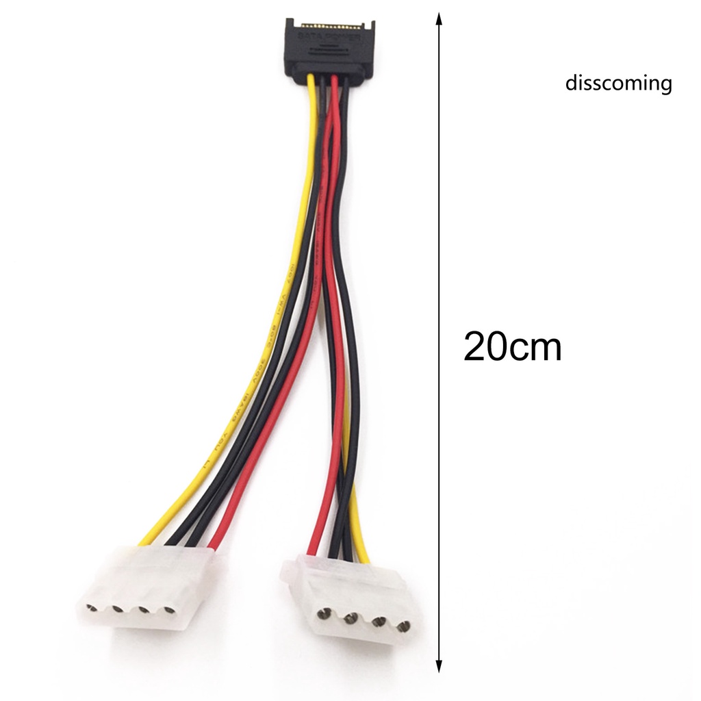 Cáp Mở Rộng Nguồn SATA 15pin Sang Molex IDE 4pin 20Cm Cho Ổ Cứng HDD