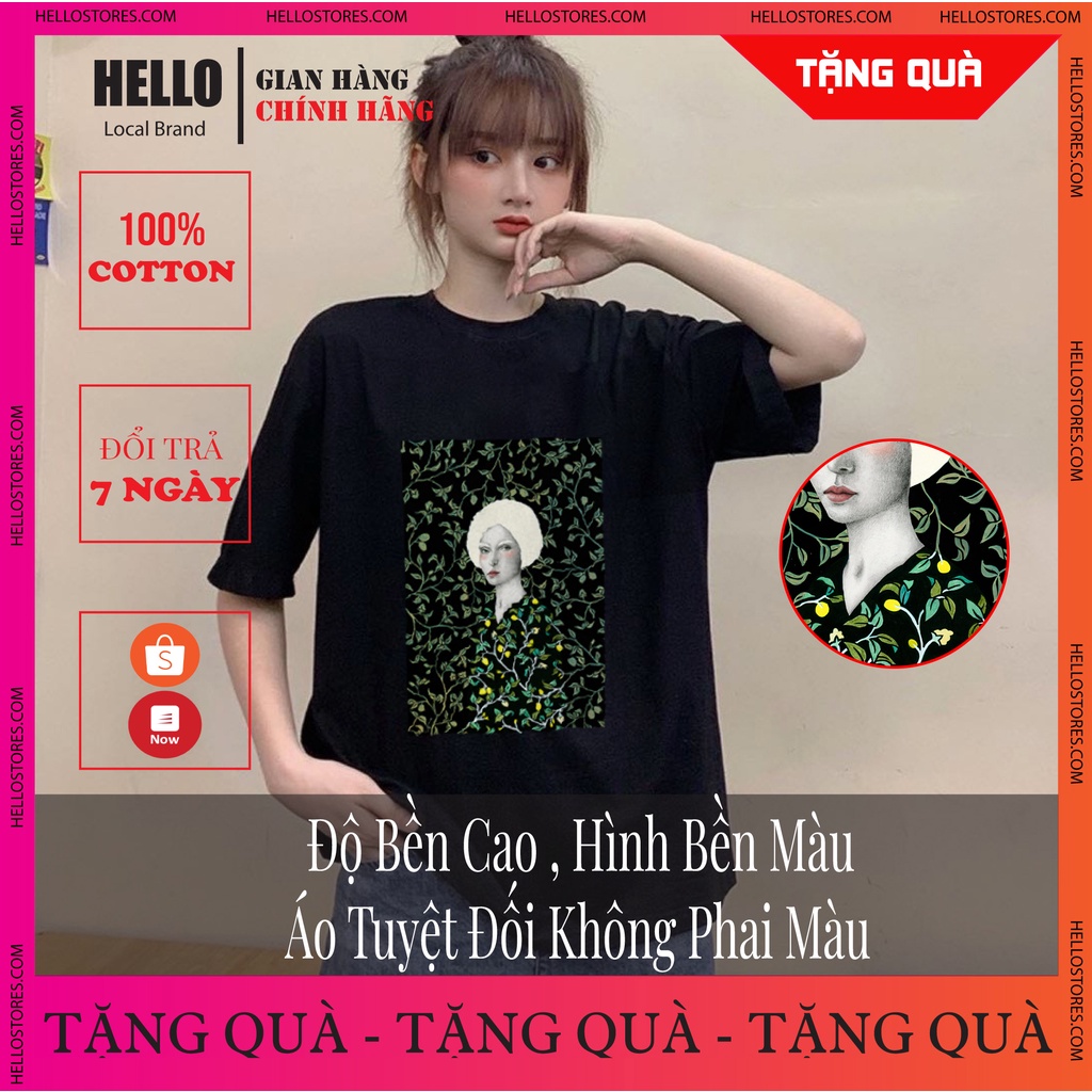 [MÃ HELLOAP01 GIẢM 10% TỐI ĐA 10K ĐƠN TỐI THIỂU 700k ] Áo phông nam nữ form rộng unisex HELLO VƯỜN XANH_Ap49 | BigBuy360 - bigbuy360.vn