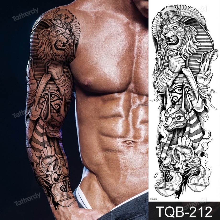 Hình Xăm Dán Tạm Thời Chống Nước Hình Động Vật Đen Cá Tính