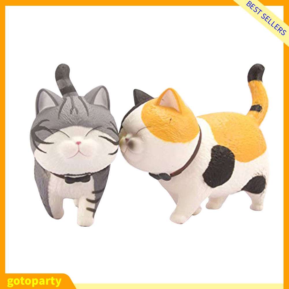 Set 9 Mô Hình Mèo Xoay Tròn Dễ Thương Trang Trí Nhà Cửa