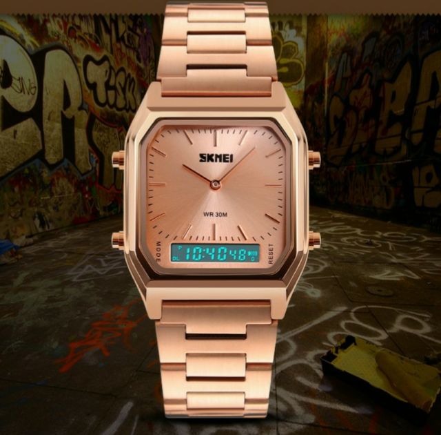 Đồng Hồ Nam Nữ Kim-Điện Tử SKMEI 1220 Dual Time Chính Hãng | BigBuy360 - bigbuy360.vn