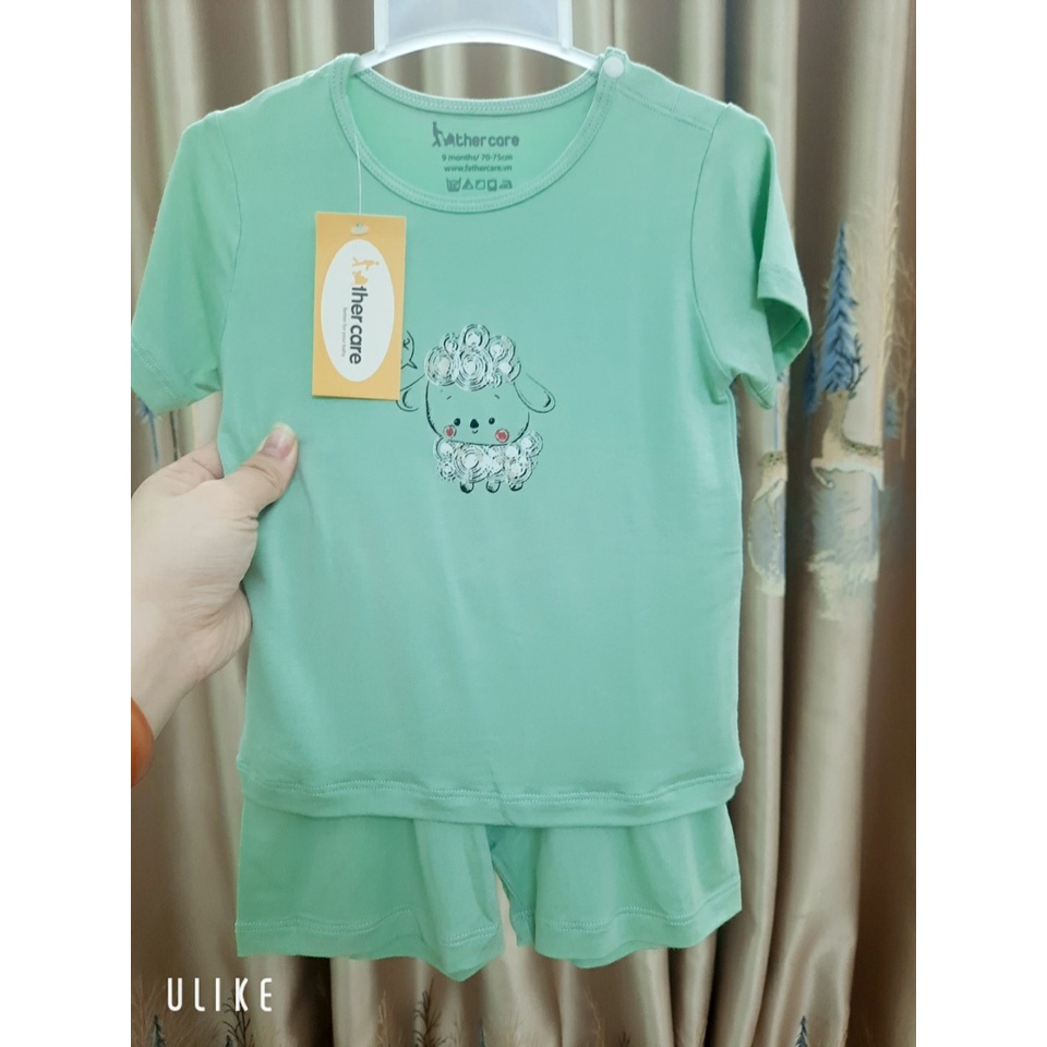 Bộ cài vai sợi tre Father Care họa tiết con vật cho bé (mẫu mới)