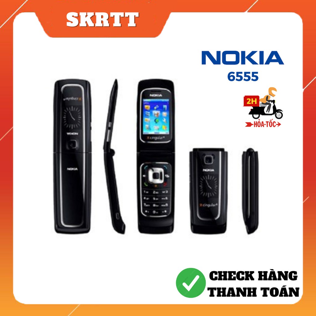 Điện Thoại Nokia 6555 Nắp Gập Chính Hãng Người Già