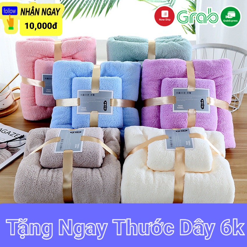 Khăn tắm lông cừu hàn quốc cao cấp | Set 2 khăn tắm lớn cho bé KLC01