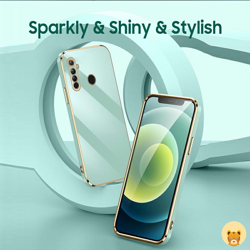 Ốp Điện Thoại Mạ Điện 5 Màu Sang Trọng Đơn Giản Dành Cho Realme 5 Case 5i C3 6i 6 5S 6S 6 Pro 7S