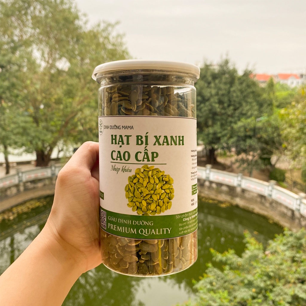 Hạt Bí Xanh Tách Vỏ Mama Nhập Khẩu Ấn Độ 500G Hạt Chắc Mẩy Sấy Giòn Đồ Ăn Vặt Mẹ Bầu Ăn Kiêng Giảm Cân BabyRice 118