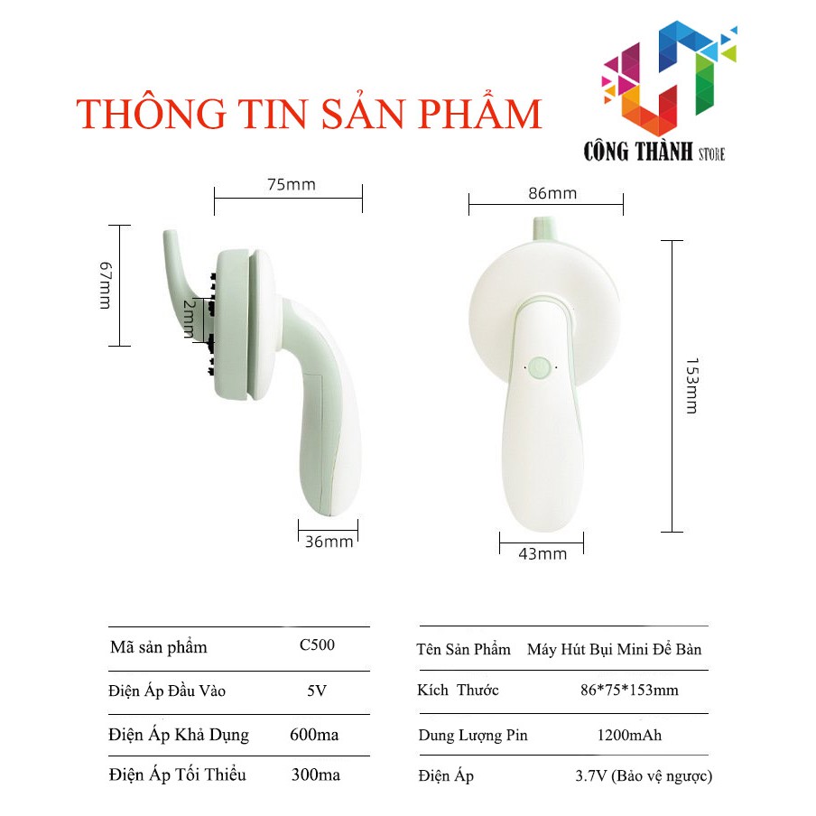 [Chính Hãng] Máy Hút Bụi Mini  Máy Quét Dọn Bàn Di Động Không Dây Vệ Sinh Bàn Sofa Ghế Ngồi Thú Cưng Lông Thú Cưng | WebRaoVat - webraovat.net.vn