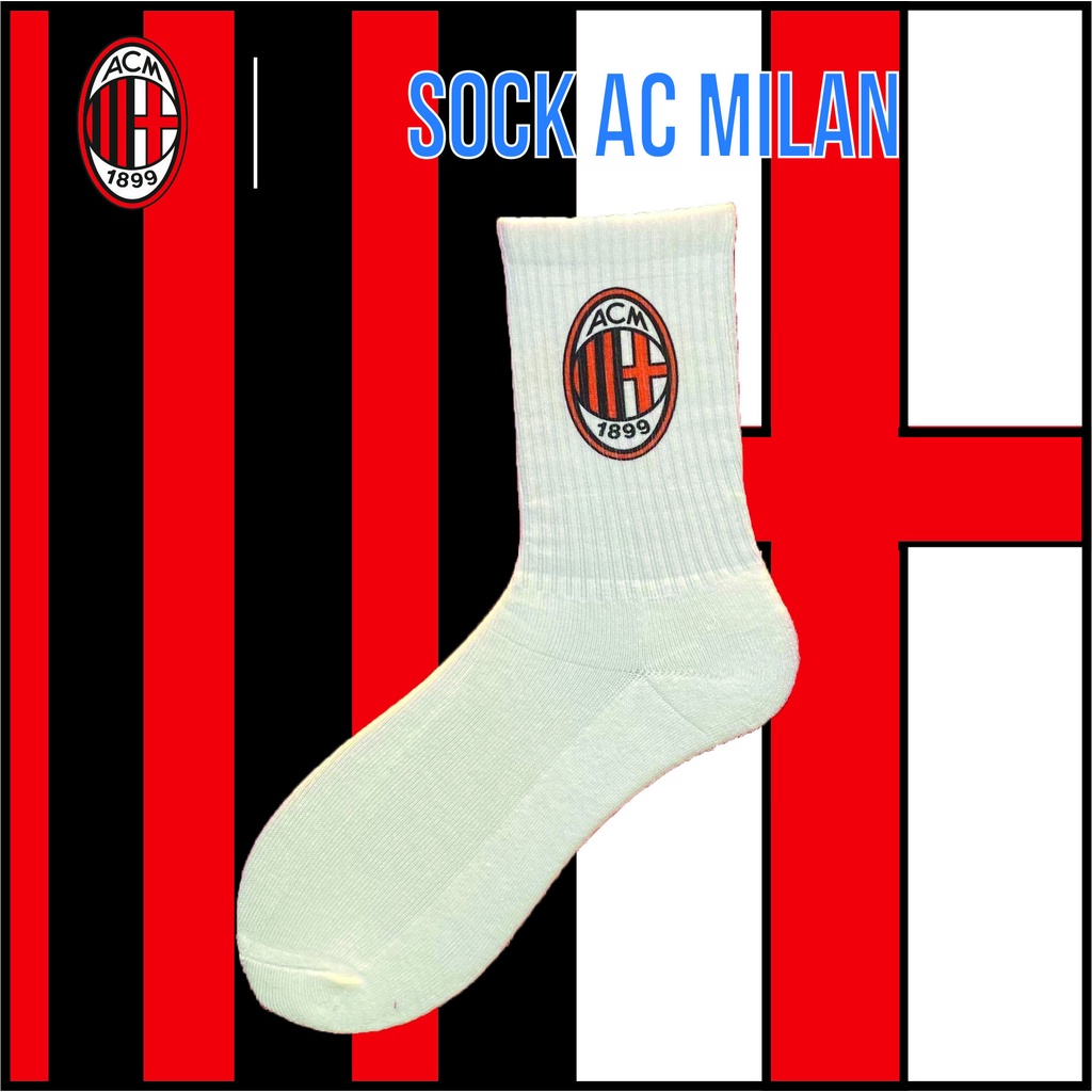 Tất vớ bóng đá CLB AC Milan (AC) hàng dệt kim,logo đẹp,sắc nét dành cho đá bóng,đá banh loại cao cấp, nhiều mẫu