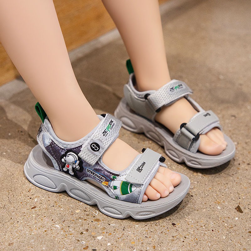 Dép sandal bé trai dép quai hậu siêu nhân cho bé trai 5 đến 12 tuổi