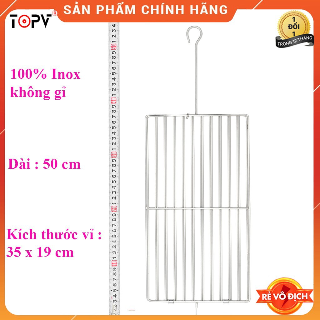 Vỉ nướng quay VX5+ inox, phù hợp bếp nướng TopV V5Plus, vỉ nướng thịt cao cấp không gỉ, an toàn sức khỏe