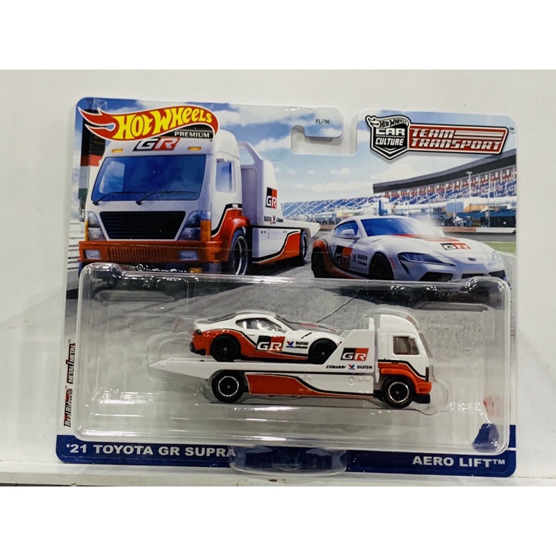 Hobby Store xe mô hình Hot Wheels Team Transport 21 Toyota GR Supra Aero Lift