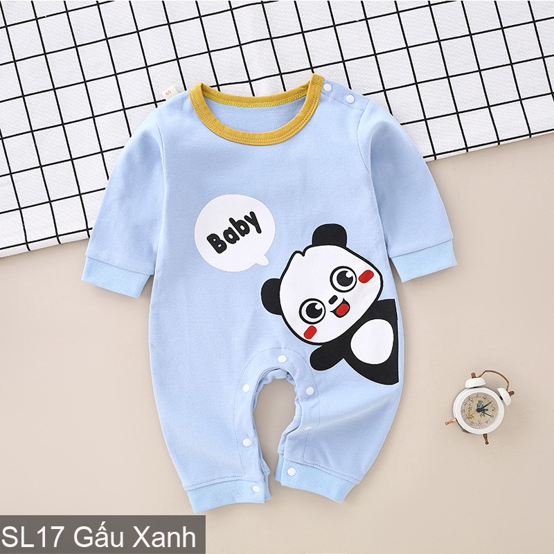 Body cotton dài tay mặc thu đông cho bé trai bé gái Hàng Quảng châu xuất Nhật SL17