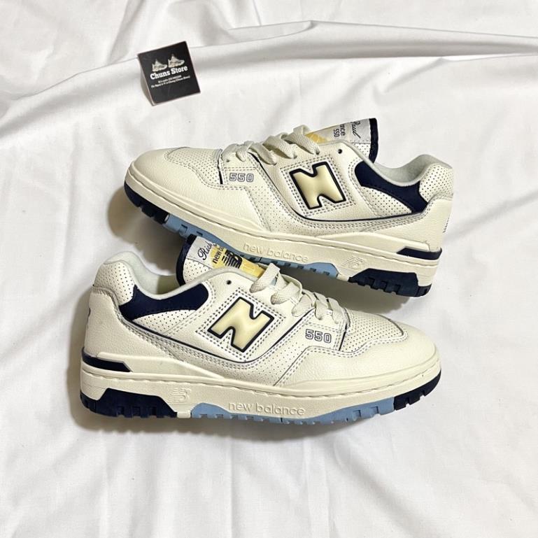 giày Newbalance 550 kem vàng đế xanh biển cao cấp 😌