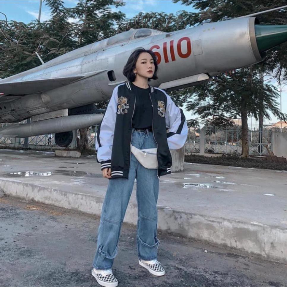 Áo Khoác Dù BOMBER RỒNG ĐEN DRAGON Unisex