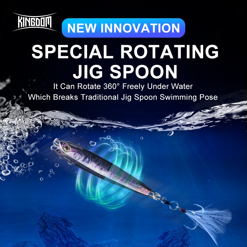 Mồi Câu Cá Trên Bờ Kingdom CRAZER Bằng Kim Loại Siêu Cứng 3g 5g 7g 10g 14g 20g 30g 40g 60g