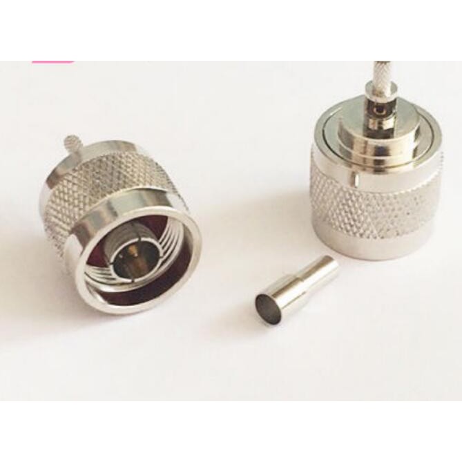 Đầu jack N Male đực kim thẳng dùng cho cáp đồng trục rg174 rg316 rg58 rg59 rg142 rg213 rg400 RG402 v.v.