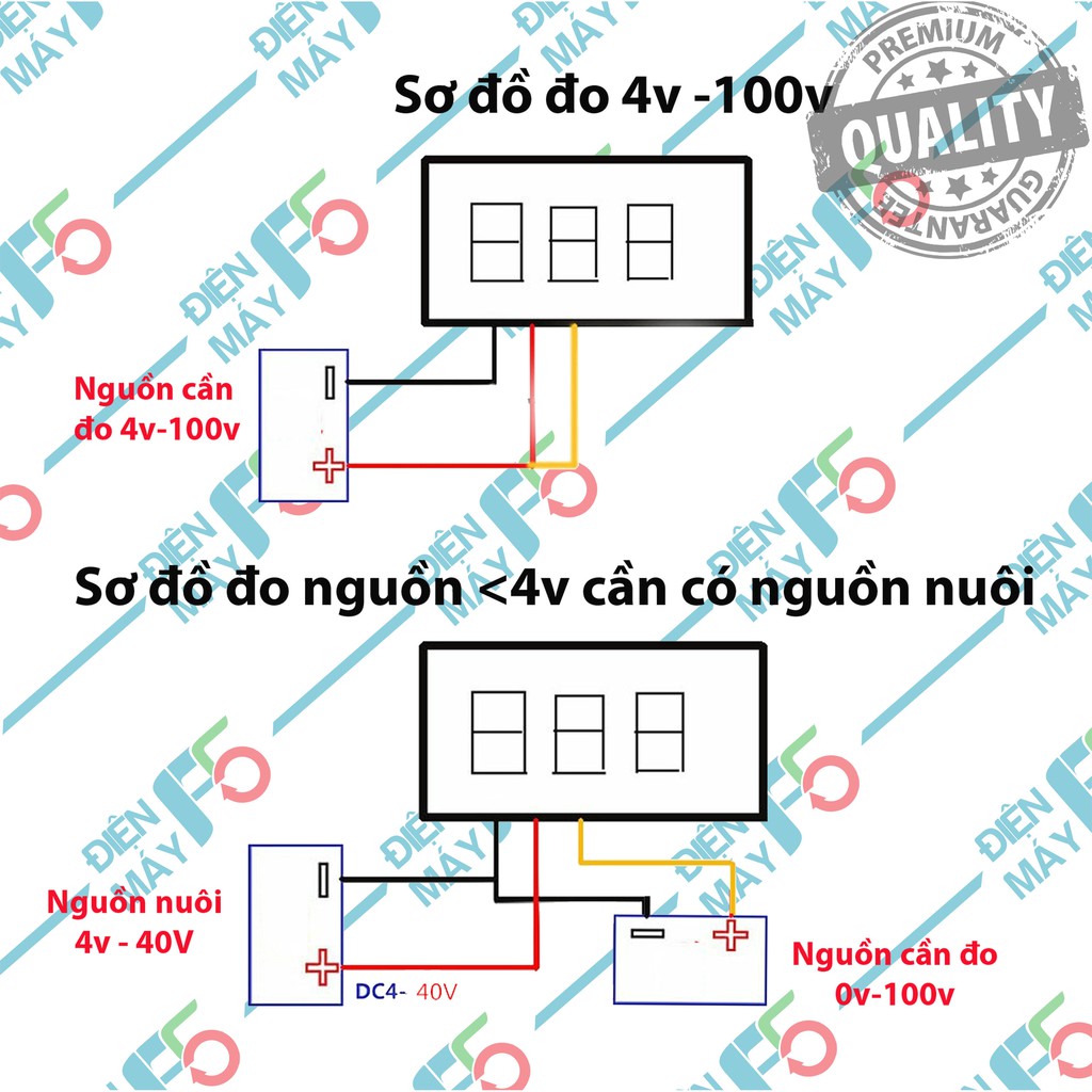 DMF5  Đồng hồ LED đo nguồn DC 0-100v